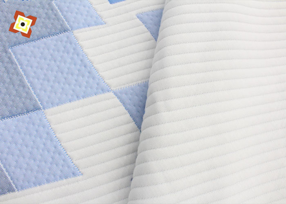ที่นอนผ้า Jacquard ถัก 90 แกรม โพลีเอสเตอร์ 100% ป้องกันไฟฟ้าสถิตย์