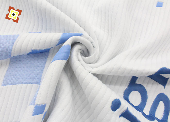 ที่นอนผ้า Jacquard ถัก 90 แกรม โพลีเอสเตอร์ 100% ป้องกันไฟฟ้าสถิตย์