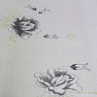 ความกว้าง 2.2 ม. 240g / M2 ผ้าที่นอน Jacquard ถักลายดอกกุหลาบ