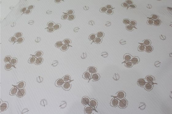 ผ้าถัก Jacquard โพลีเอสเตอร์ 160gsm ระบายอากาศได้สำหรับคลุมที่นอน