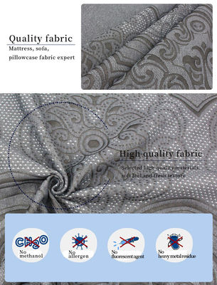 หมอนรองที่นอน Jacquard สองด้านลายรอยัลแพทเทิร์นผ้าระบายอากาศที่เป็นมิตรต่อผิว