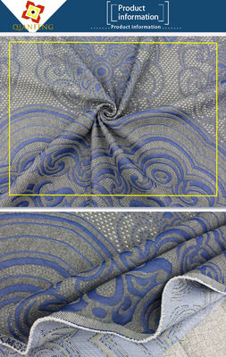 หมอนรองที่นอน Jacquard สองด้านลายรอยัลแพทเทิร์นผ้าระบายอากาศที่เป็นมิตรต่อผิว