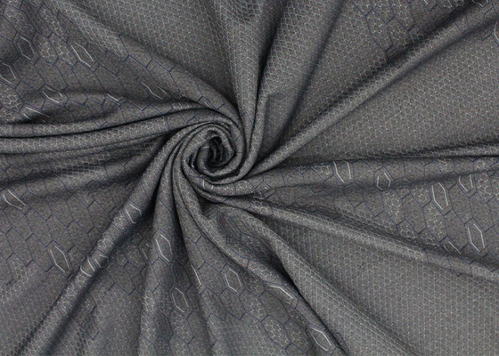 260gsm ที่นอนควิลท์ผ้าลินินสีเทาโพลีเอสเตอร์ถัก Jacquard ผ้าป้องกัน