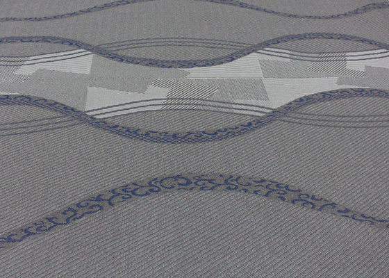 260gsm ที่นอนควิลท์ผ้าลินินสีเทาโพลีเอสเตอร์ถัก Jacquard ผ้าป้องกัน