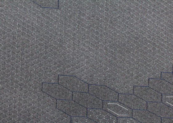 260gsm ที่นอนควิลท์ผ้าลินินสีเทาโพลีเอสเตอร์ถัก Jacquard ผ้าป้องกัน