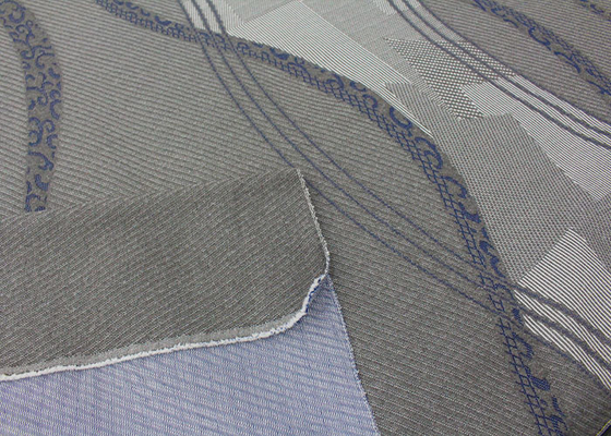 260gsm ที่นอนควิลท์ผ้าลินินสีเทาโพลีเอสเตอร์ถัก Jacquard ผ้าป้องกัน