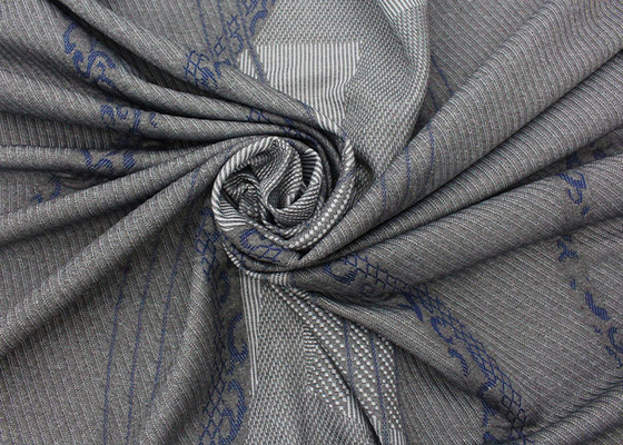 260gsm ที่นอนควิลท์ผ้าลินินสีเทาโพลีเอสเตอร์ถัก Jacquard ผ้าป้องกัน