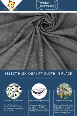260gsm ที่นอนควิลท์ผ้าลินินสีเทาโพลีเอสเตอร์ถัก Jacquard ผ้าป้องกัน