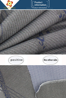 260gsm ที่นอนควิลท์ผ้าลินินสีเทาโพลีเอสเตอร์ถัก Jacquard ผ้าป้องกัน