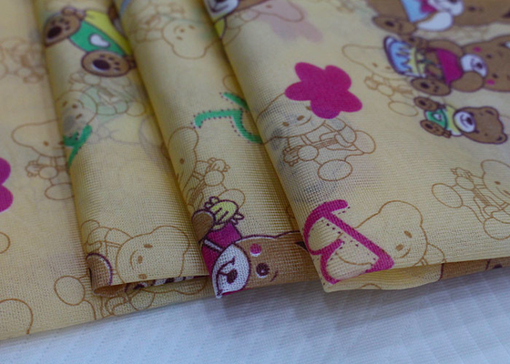 โพลีเอสเตอร์ Warp ถักสีพิมพ์ที่นอน Quilting Fabric 225cm Width