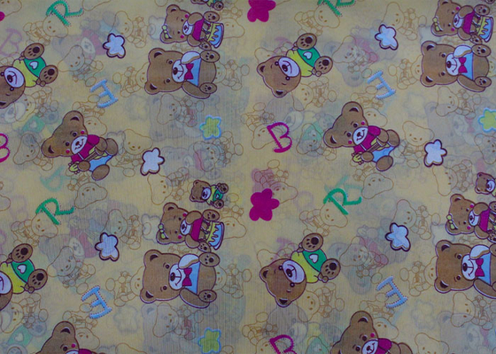 โพลีเอสเตอร์ Warp ถักสีพิมพ์ที่นอน Quilting Fabric 225cm Width