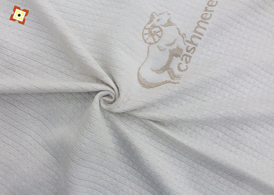 ที่นอน Jacquard ถักสีขาวปิดผ้า Pongee ประเภทสิ่งทอ Spot