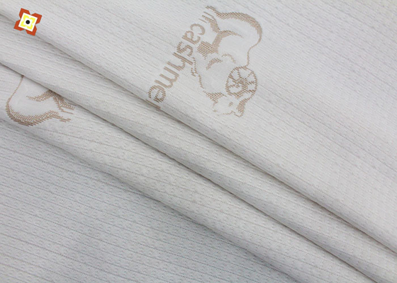 ที่นอน Jacquard ถักสีขาวปิดผ้า Pongee ประเภทสิ่งทอ Spot